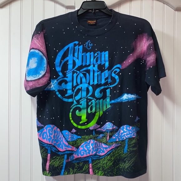 Vintage 90s 1993 Allman Brothers Band Concert Tour Shirt XL Mushroom - Picture 8 of 8
